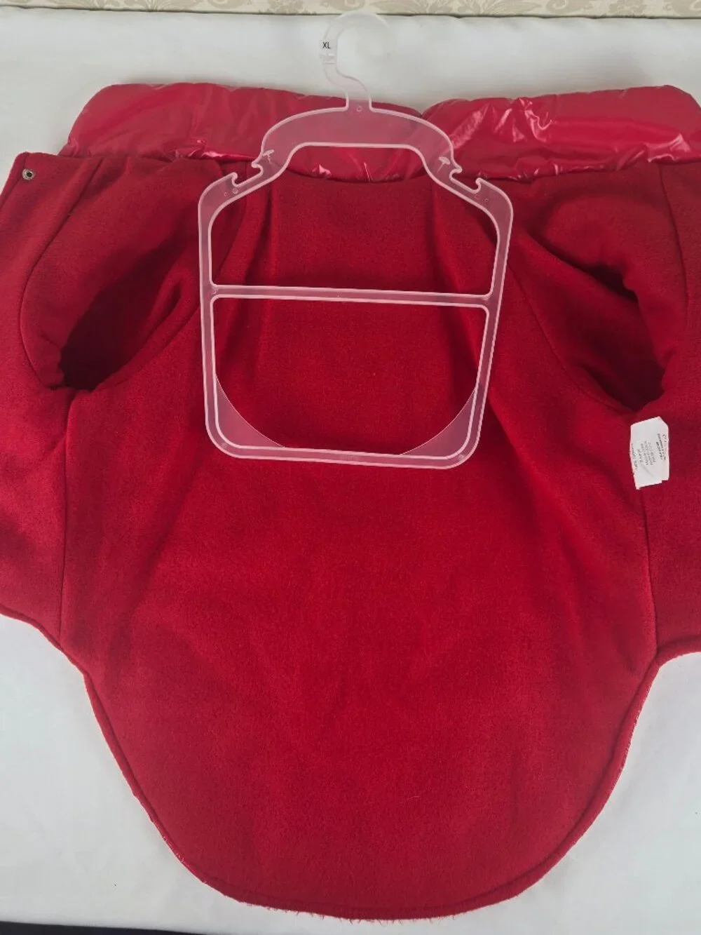 Jessica Simpson Size XL Red Puffer Dog Jacket Snap Closure D-Ring Leash Att NWT